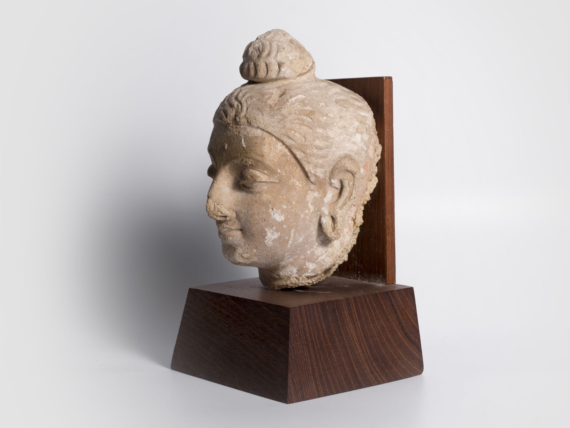 Antique Buddha head, India / Gandahar, 2nd - 4th century AD. - Image 3 of 6