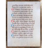 Gotische Buchseite, Deutsch oder französisch, 15. Jahrhundert