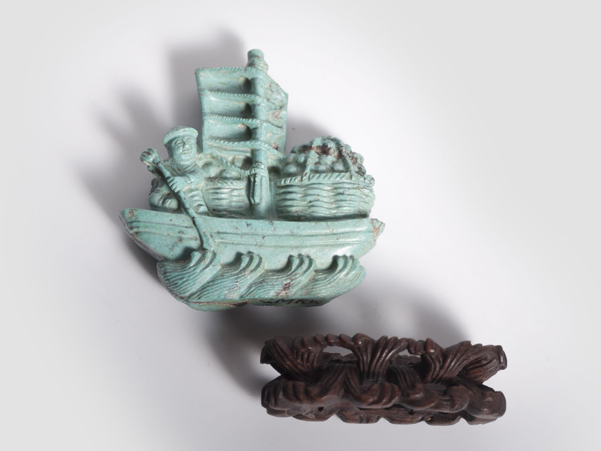 Chinesischer Kaufmann in seinem Schiff, China, Qing Dynastie - Bild 4 aus 5