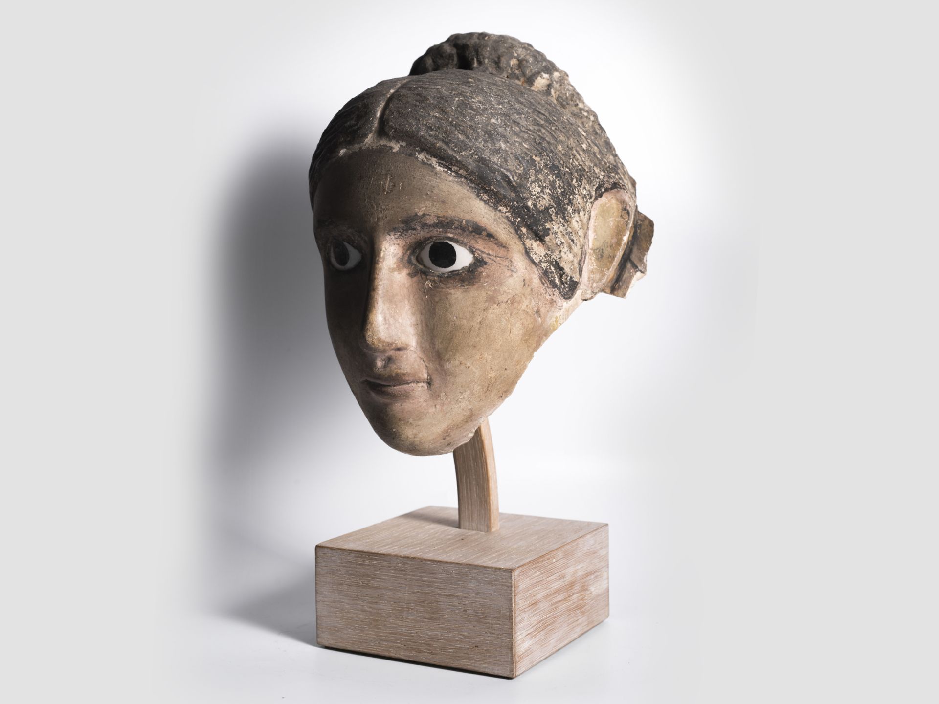 Expressive Mummy Mask of a Woman, Egypt, 2nd century AD - Image 5 of 8