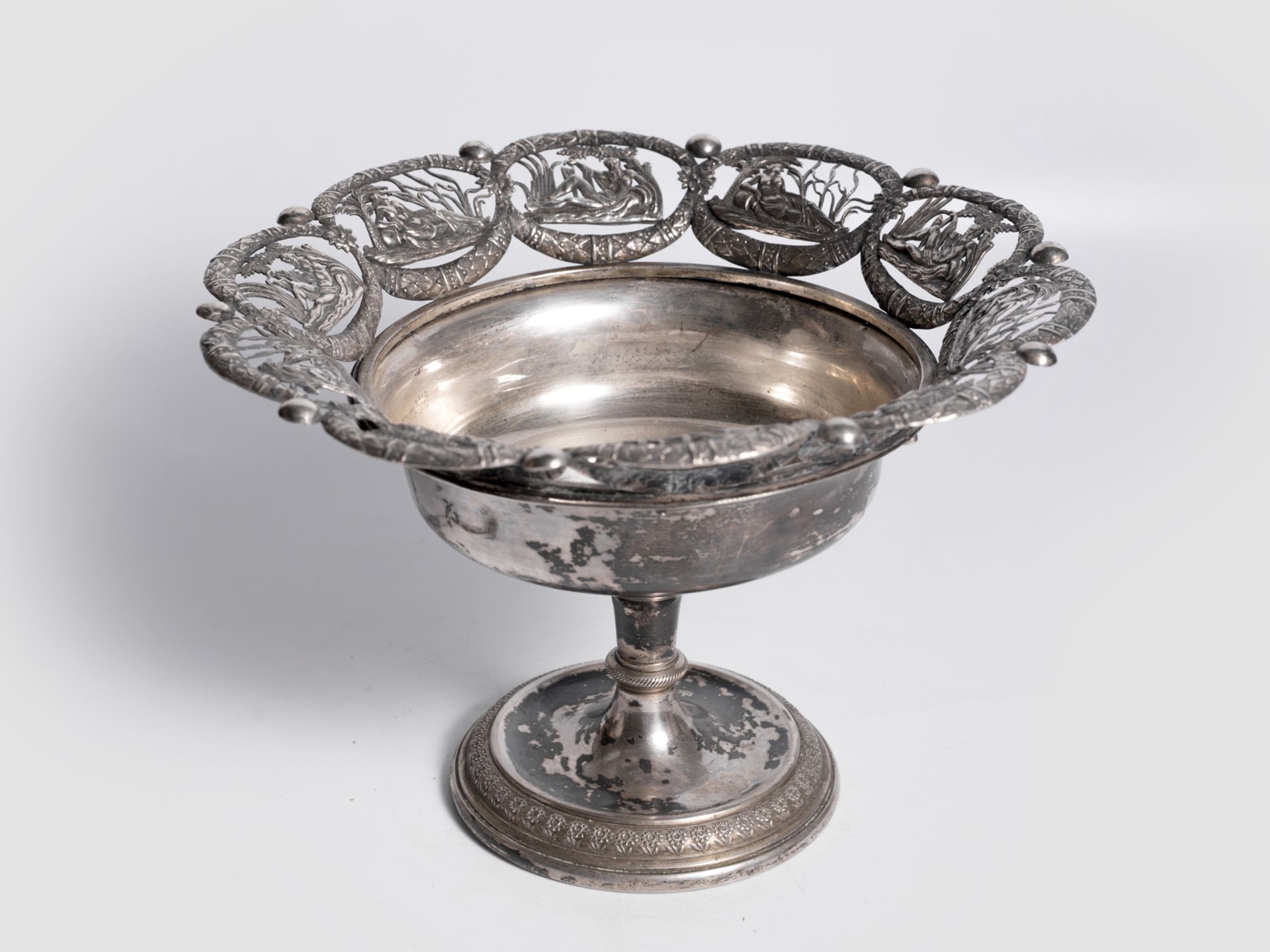 Silver tazza, Empire, um 1810/15, "Alt Wien" silver