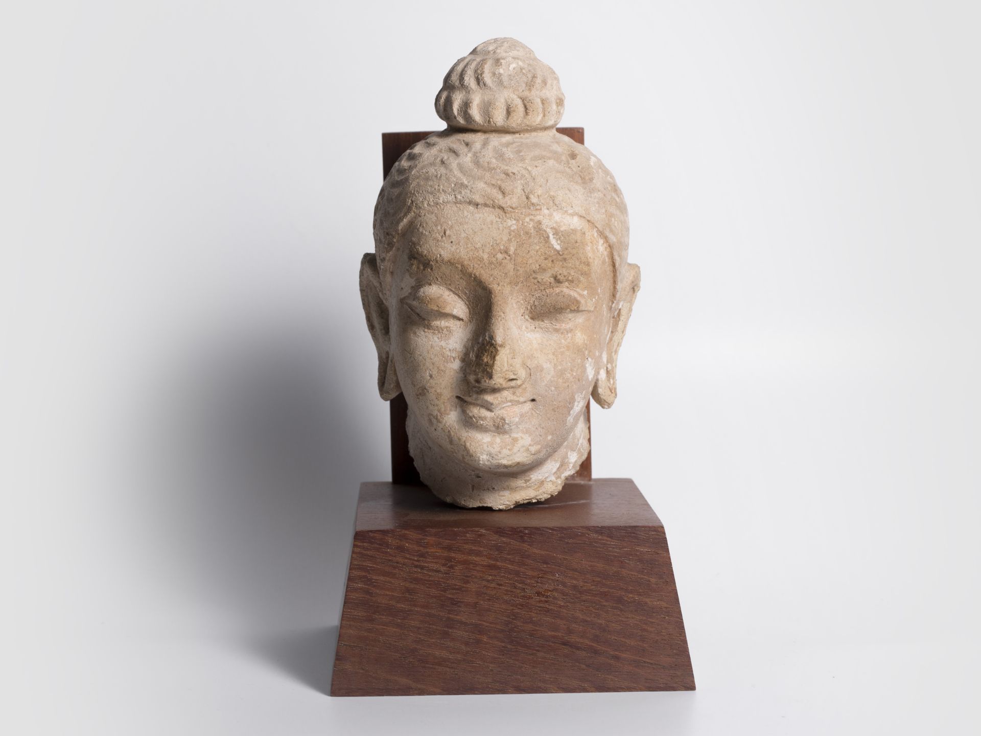 Antique Buddha head, India / Gandahar, 2nd - 4th century AD.