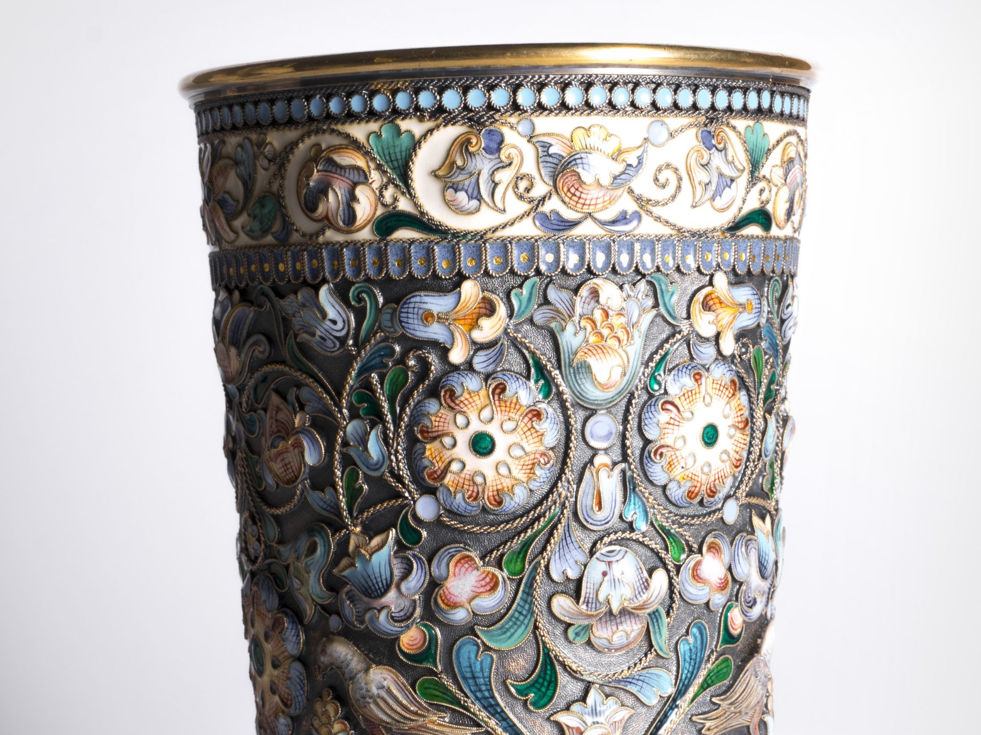 Gift to Tsar Nicholas II, made by Pavel Ovchinnikov, Highly important presentation beaker, Moscow 18 - Image 5 of 5