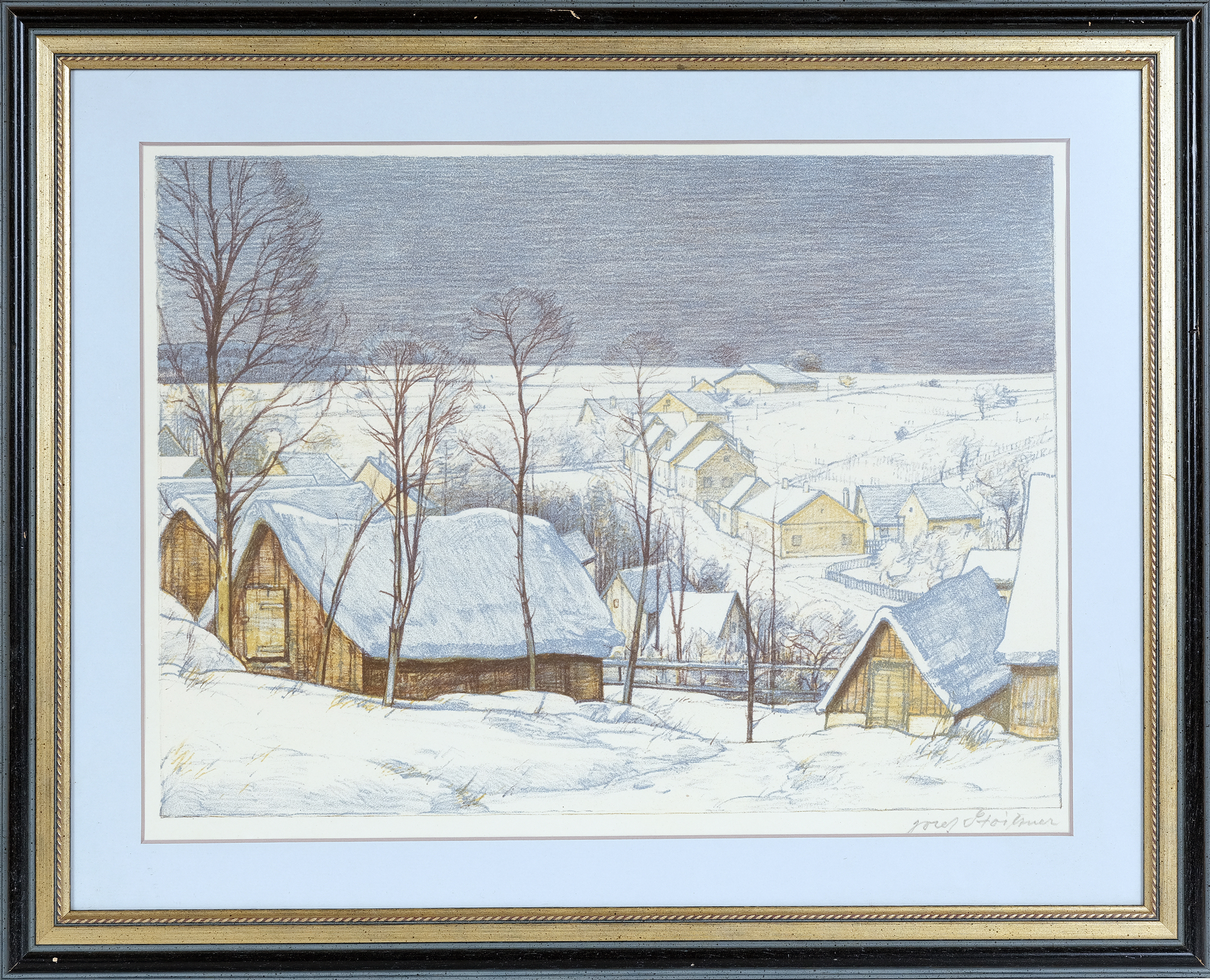 Josef Stoitzner, Vienna 1884 - 1951 Bramberg am Wildkogel, Winter landscape