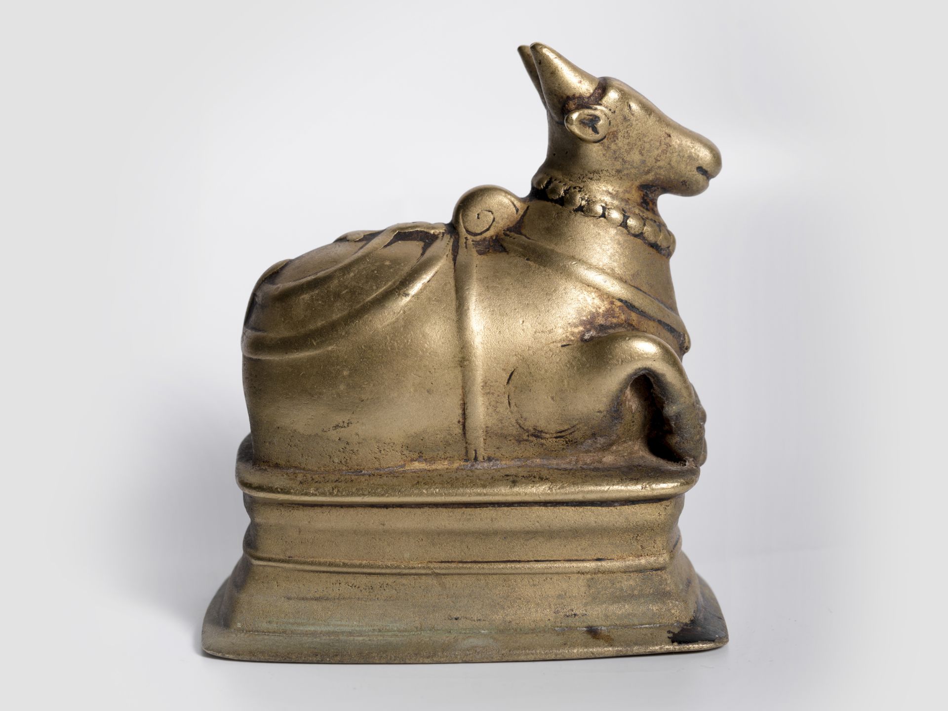 Lying Nandi, India, 18th century or earlier - Image 3 of 5