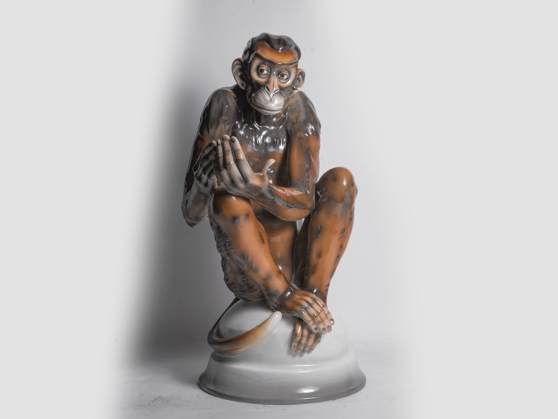 Wilhelm Thomasch, Teplice 1893 - 1964 Sierndorf, Tall monkey - Image 6 of 8