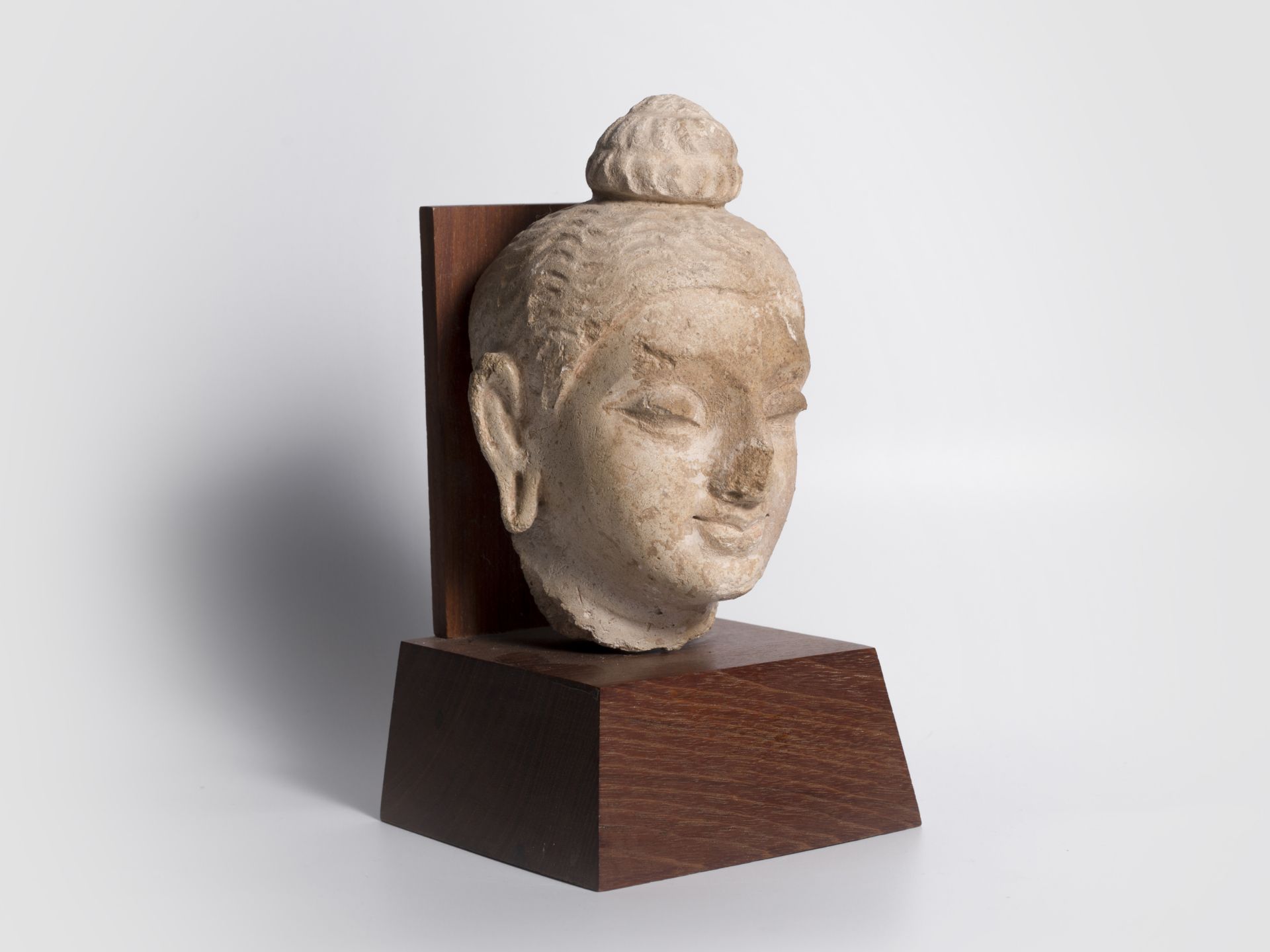 Antique Buddha head, India / Gandahar, 2nd - 4th century AD. - Image 2 of 6
