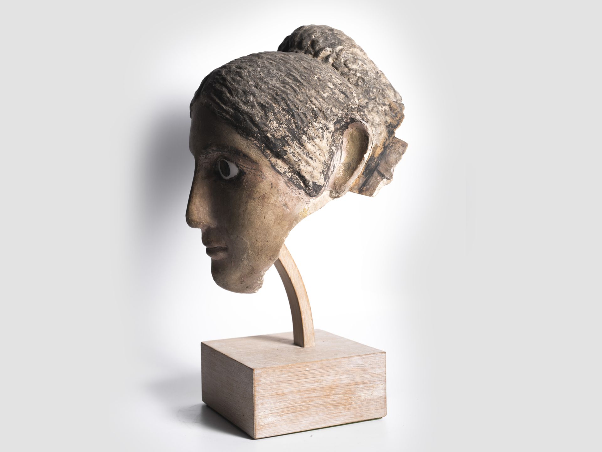 Expressive Mummy Mask of a Woman, Egypt, 2nd century AD - Image 4 of 8