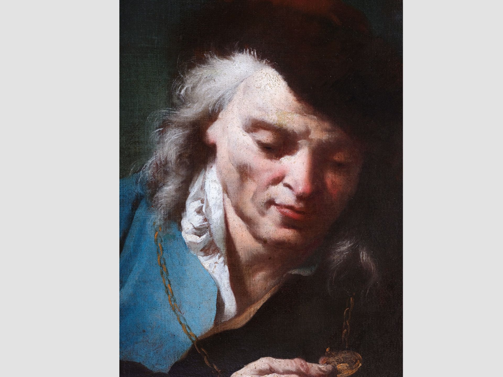 Giuseppe Angeli, Venice 1712 - 1798 Venice, Portrait of man with medal - Image 3 of 4