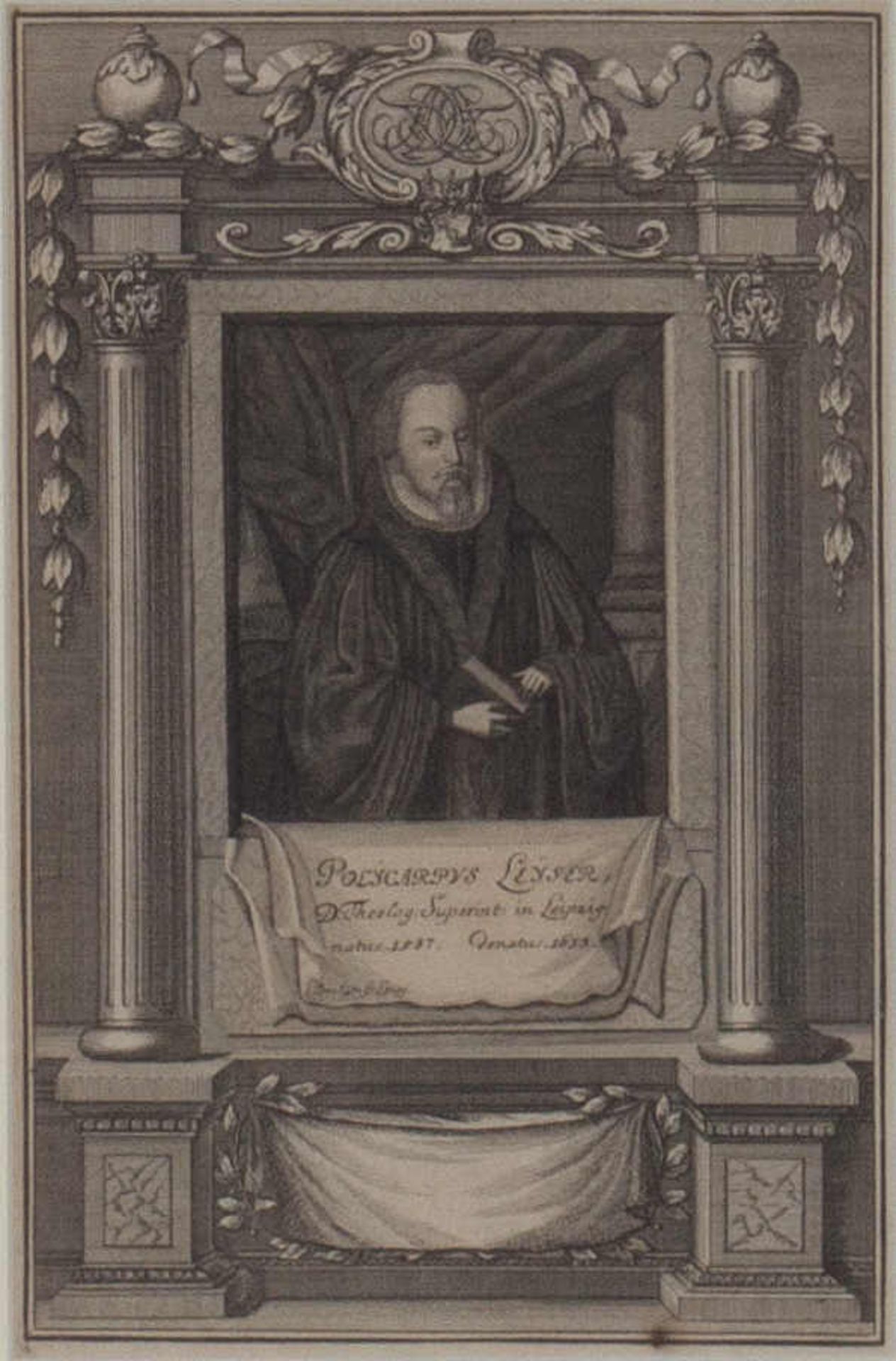 Portrait des Polykarp Leyser II. Johann Christoph Böcklin (12.10.1657 Augsburg - 09.02.1709