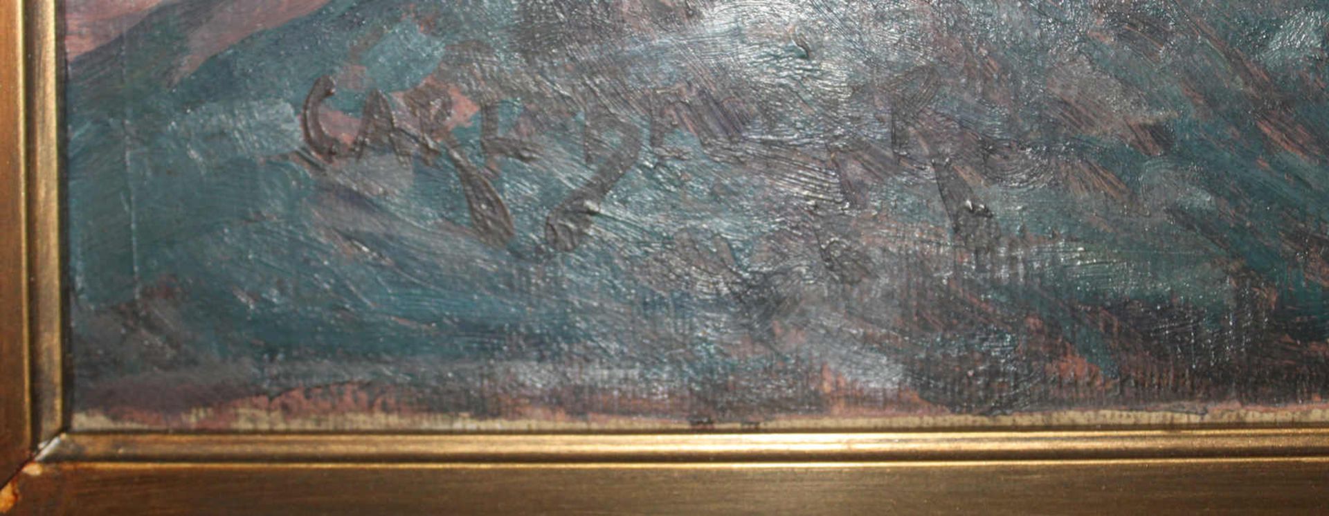 Segelboote im Wellengang. Öl auf Leinwand unten links ungedeutet signiert, Datierung um 1910/30, - Bild 3 aus 4