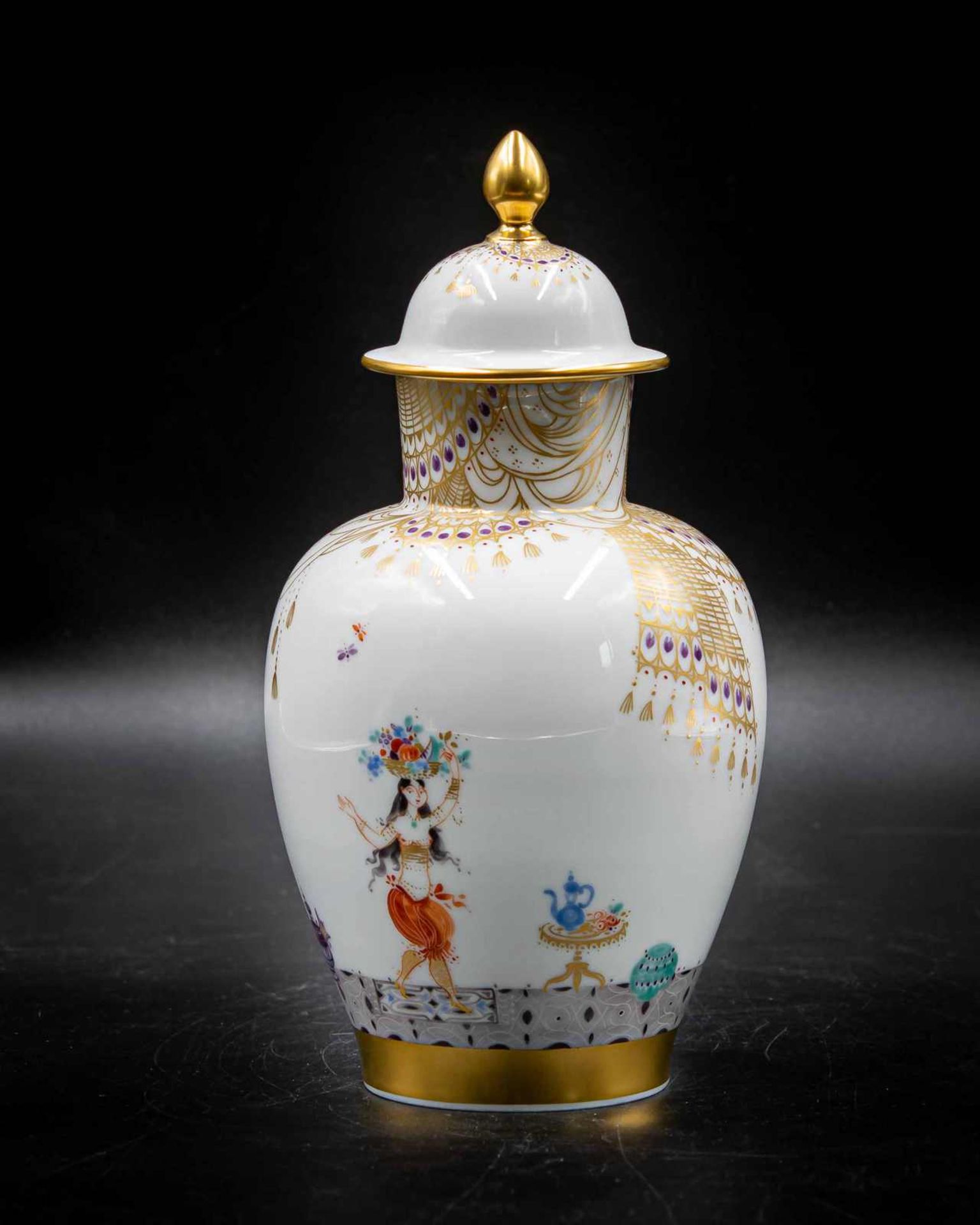 Deckelvase Meissen Dekor "1001 Nacht", 23,5 cm - Image 2 of 4