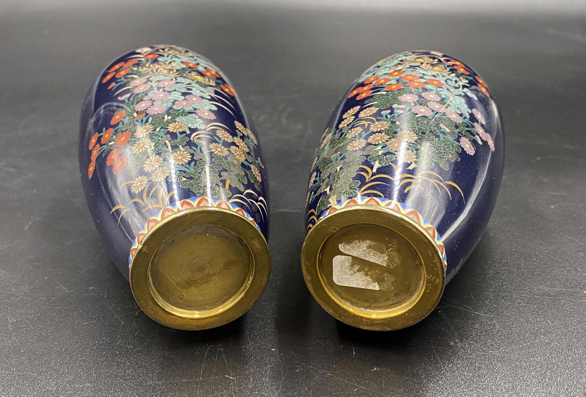 Kleines Vasenpaar Gegenstücke Closonaise Japan - Image 3 of 3