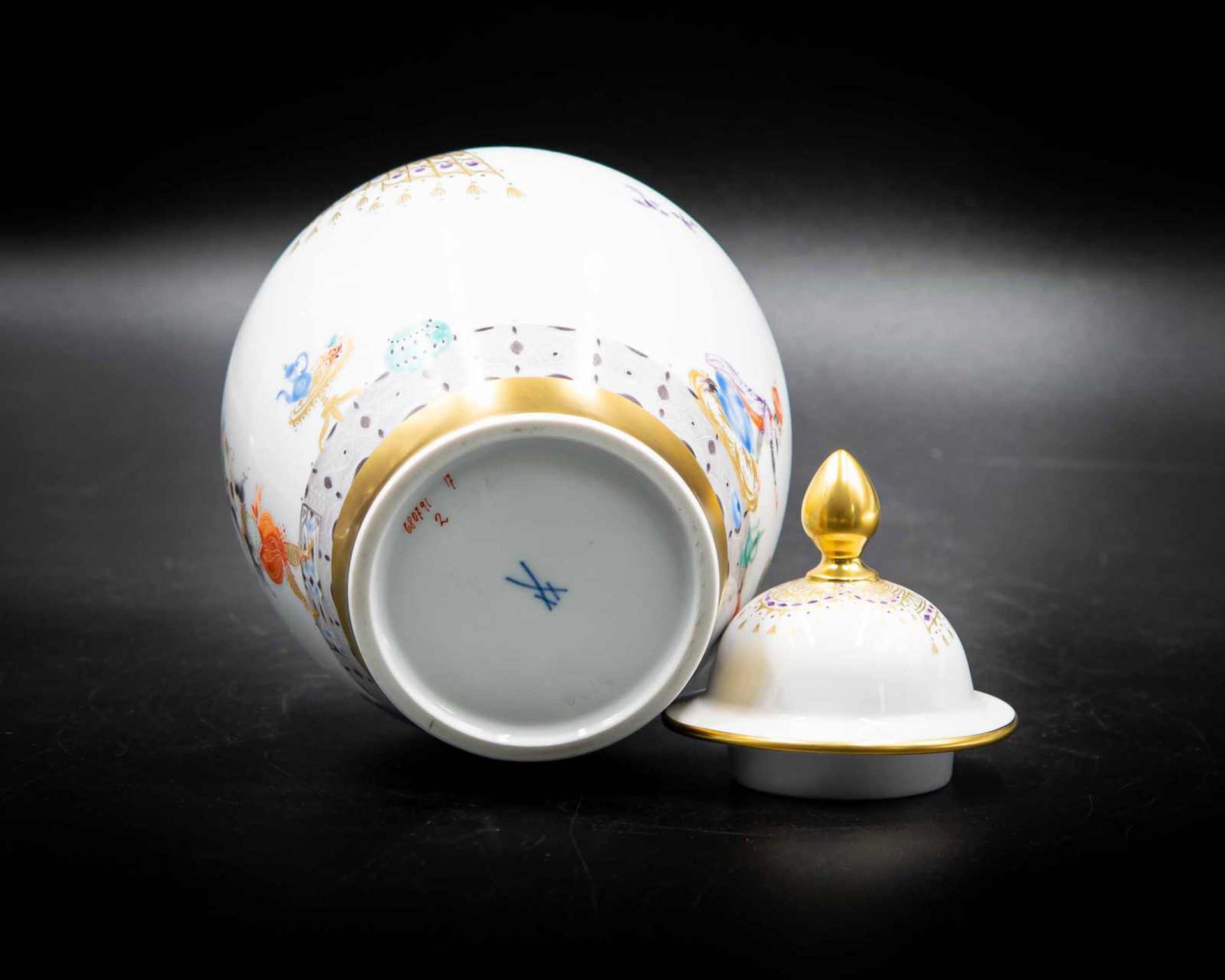 Deckelvase Meissen Dekor "1001 Nacht", 23,5 cm - Image 3 of 4