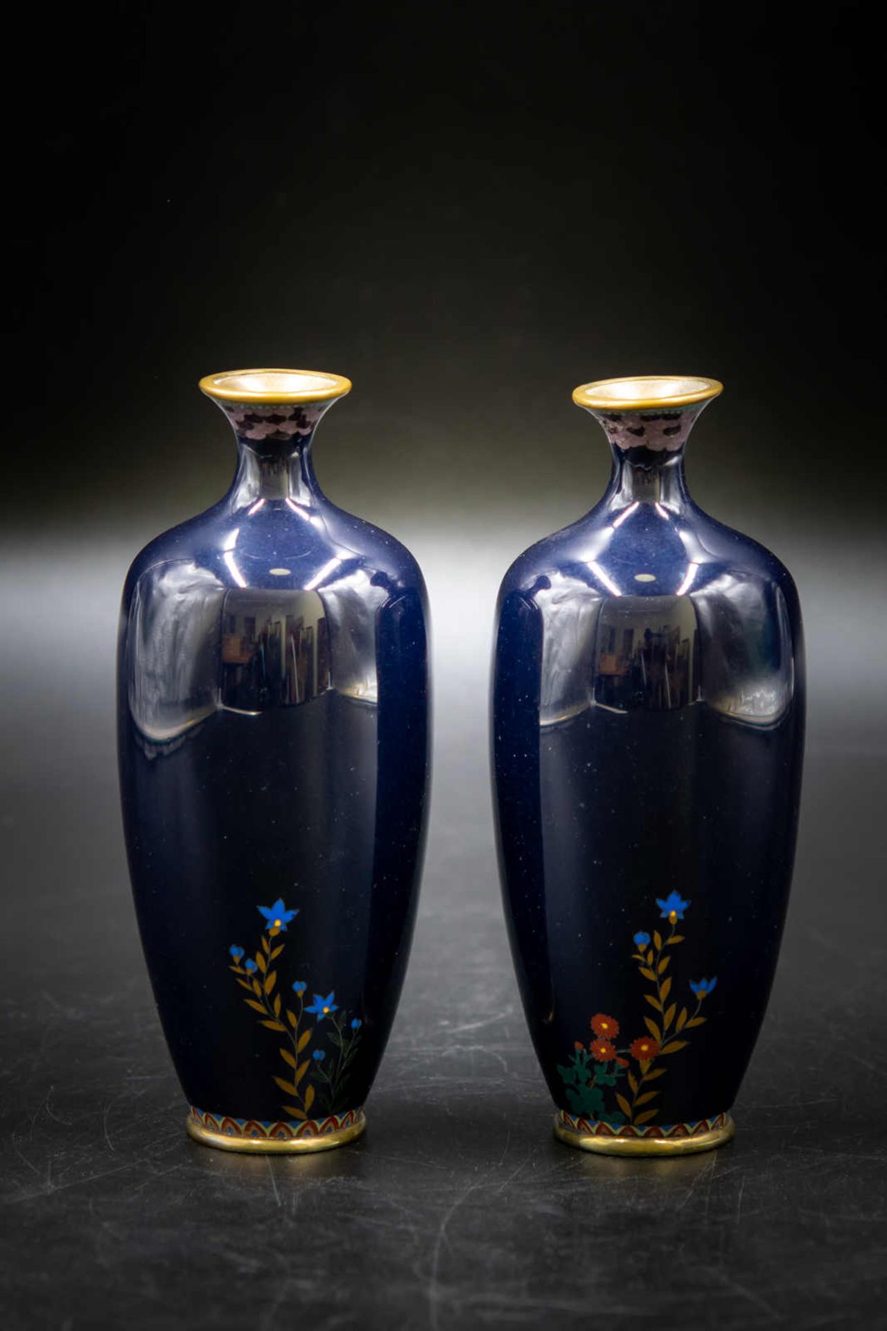 Kleines Vasenpaar Gegenstücke Closonaise Japan - Image 2 of 3