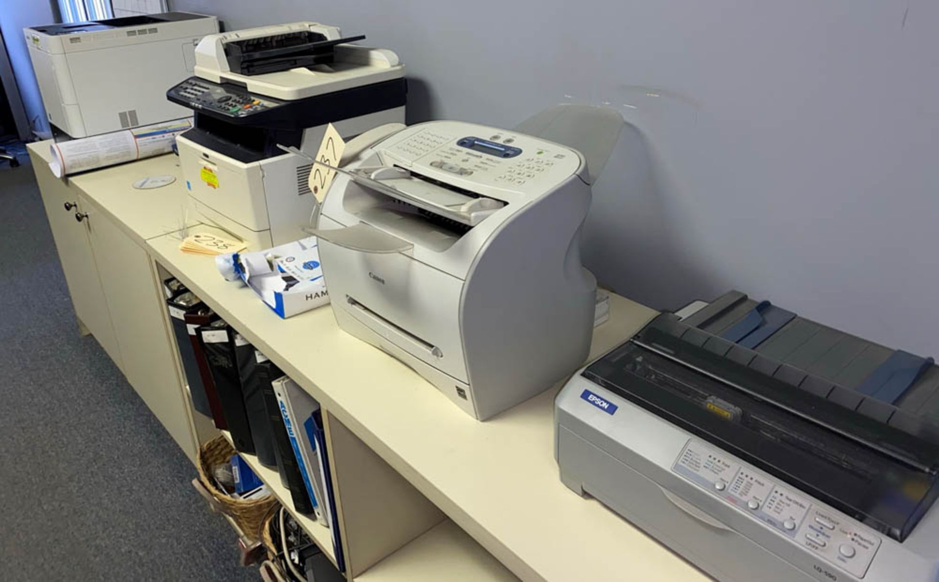 IBM TYPEWRITER, EPSON DOT MATRIX PRINTER, CANON FAX, PRINTERS