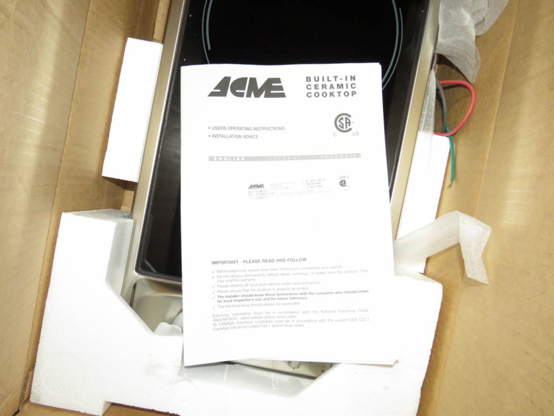 ACME KITCHENETTE MDL. 2EE 2-BURNER ELECTRIC STOVE TOP (NEW IN BOX) - Image 4 of 4