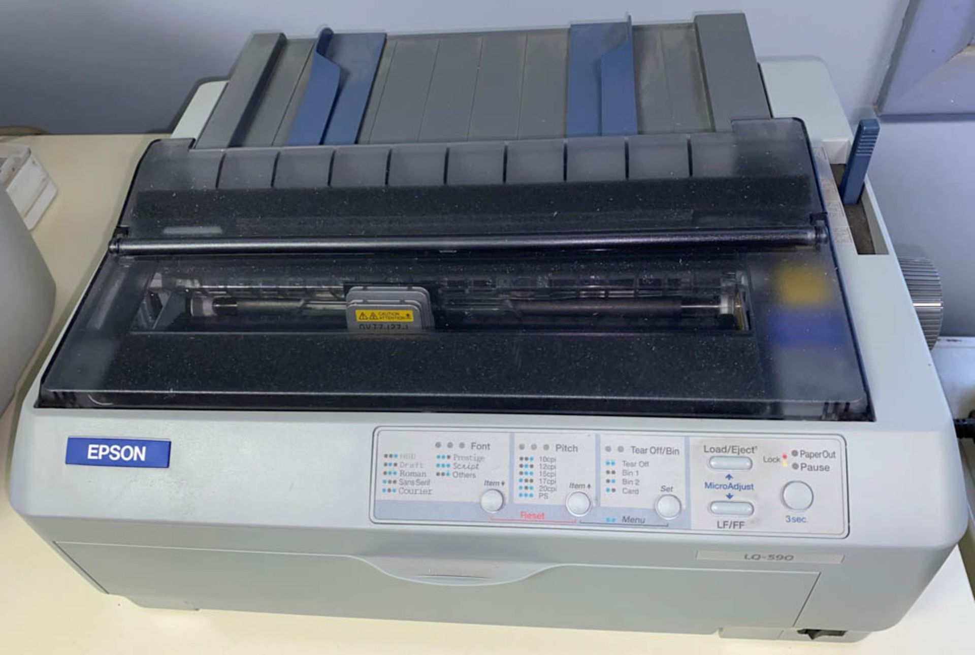 IBM TYPEWRITER, EPSON DOT MATRIX PRINTER, CANON FAX, PRINTERS - Image 2 of 5