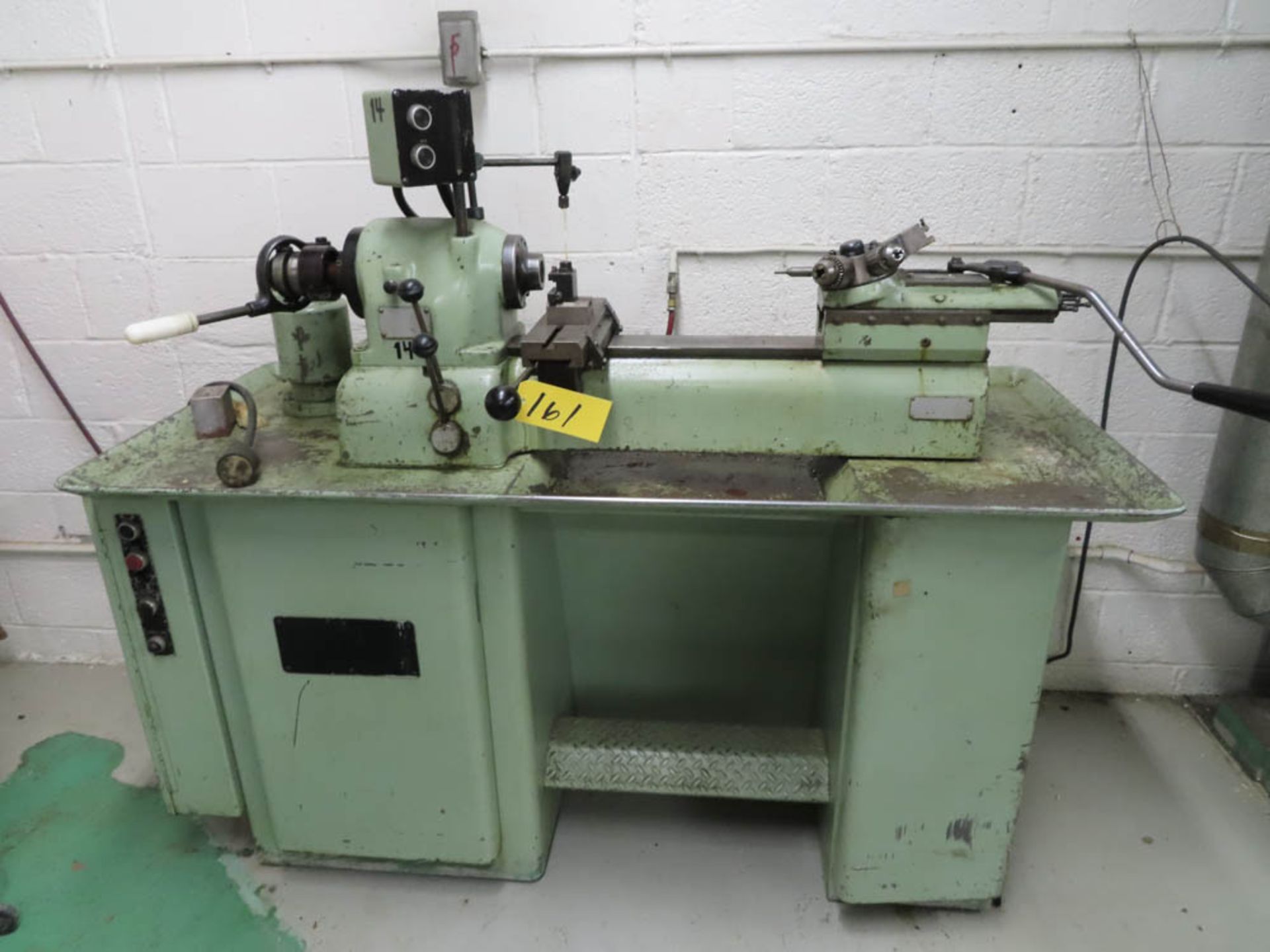 HARDINGE MDL. DSM-59 2ND OPERATION LATHE, W/ 6-POSITION TURRET, VARI-SPEED, DRAW BAR, CROSS SLIDE,