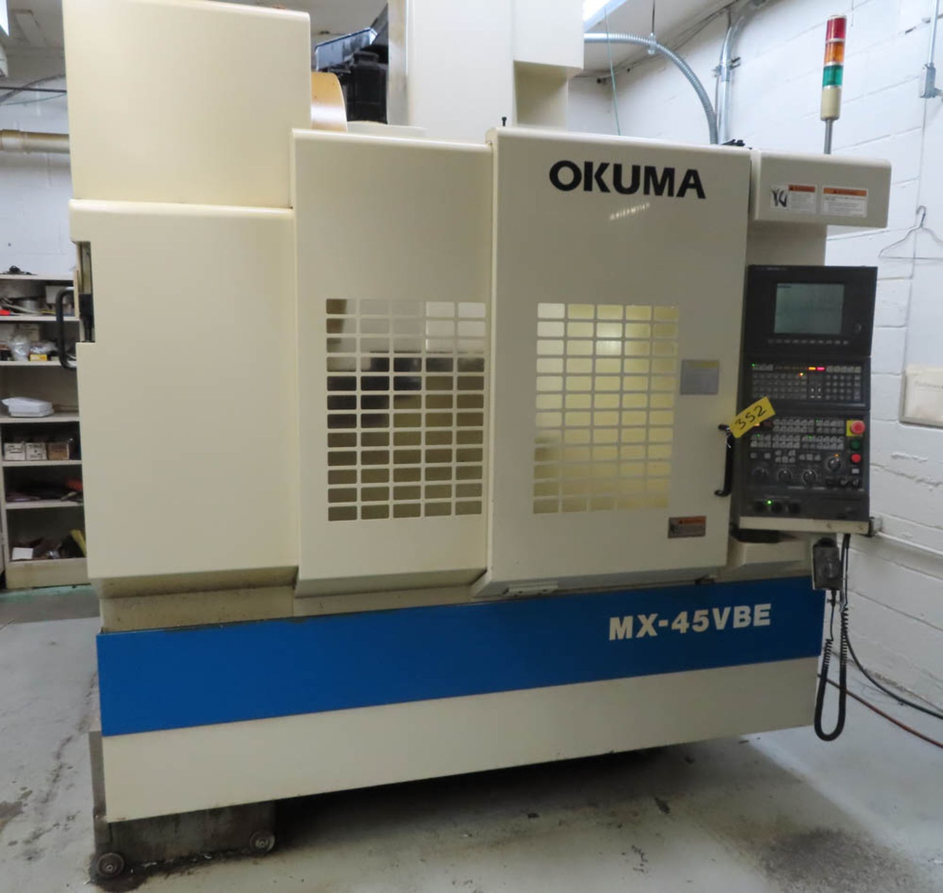 OKUMA MX-45VBE VERTICAL MACHINING CENTER, W/ 20" X 39" TABLE, 20-POSITION AUTOMATIC TOOL CHANGER, #