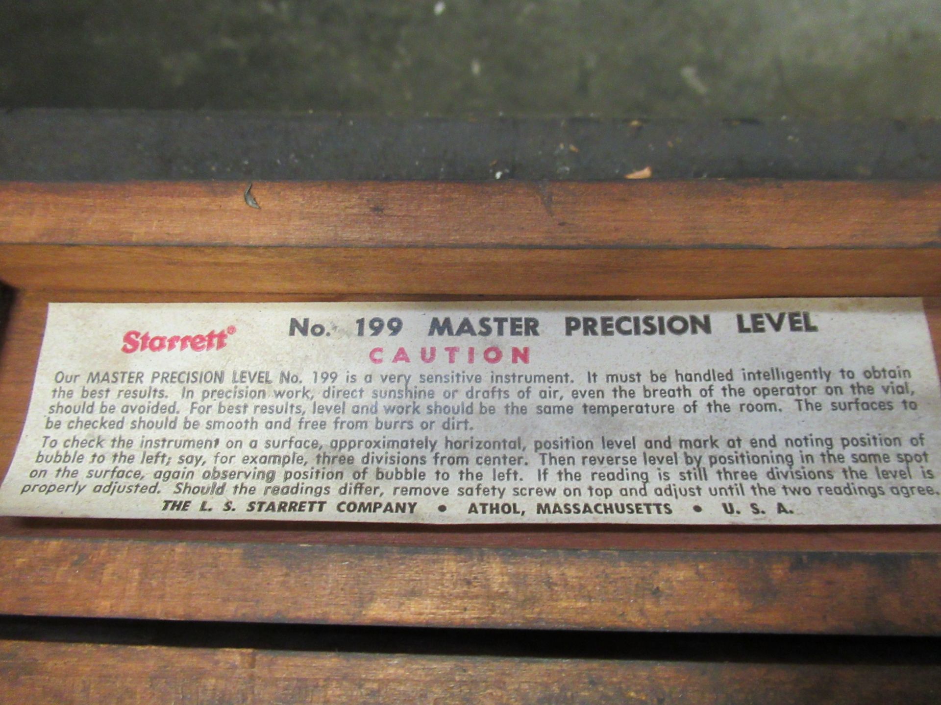 STARRETT 199 MASTER LEVEL - Image 2 of 2