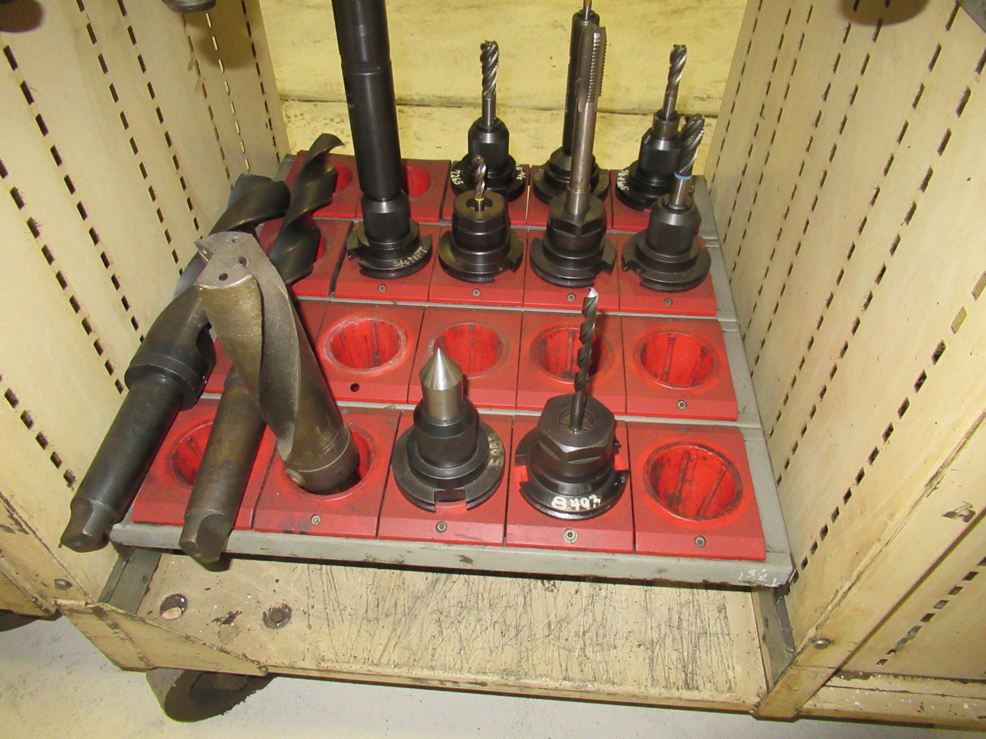 LOT OF #50 TAPER TOOL HOLDERS WITH CARTS - Image 3 of 3
