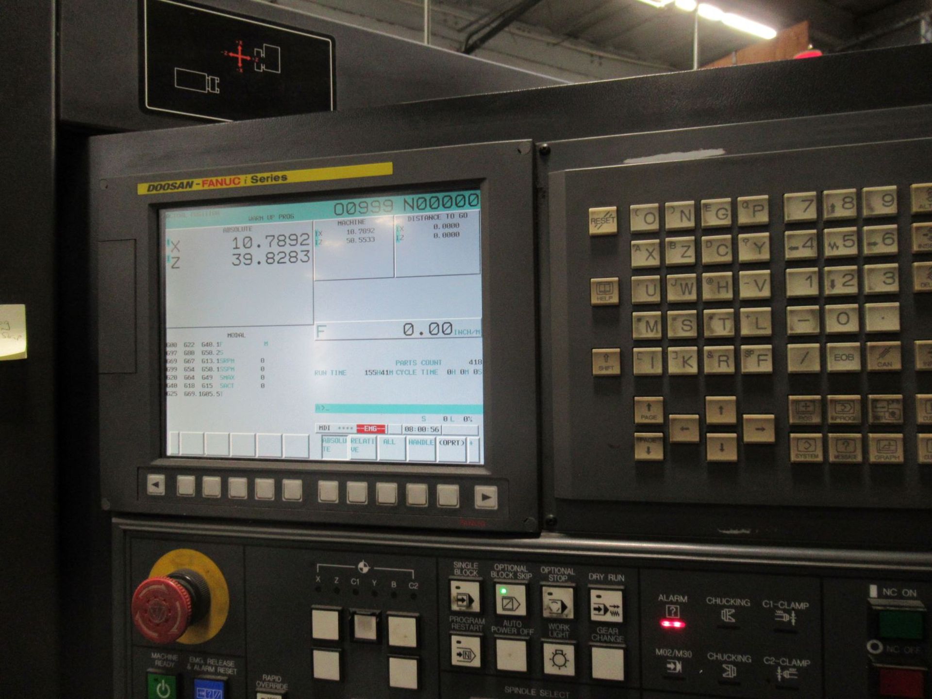 2009 Doosan Infracore Puma 2600L CNC Lathe, 10” Dia. Chuck, 50” CC - Image 6 of 14