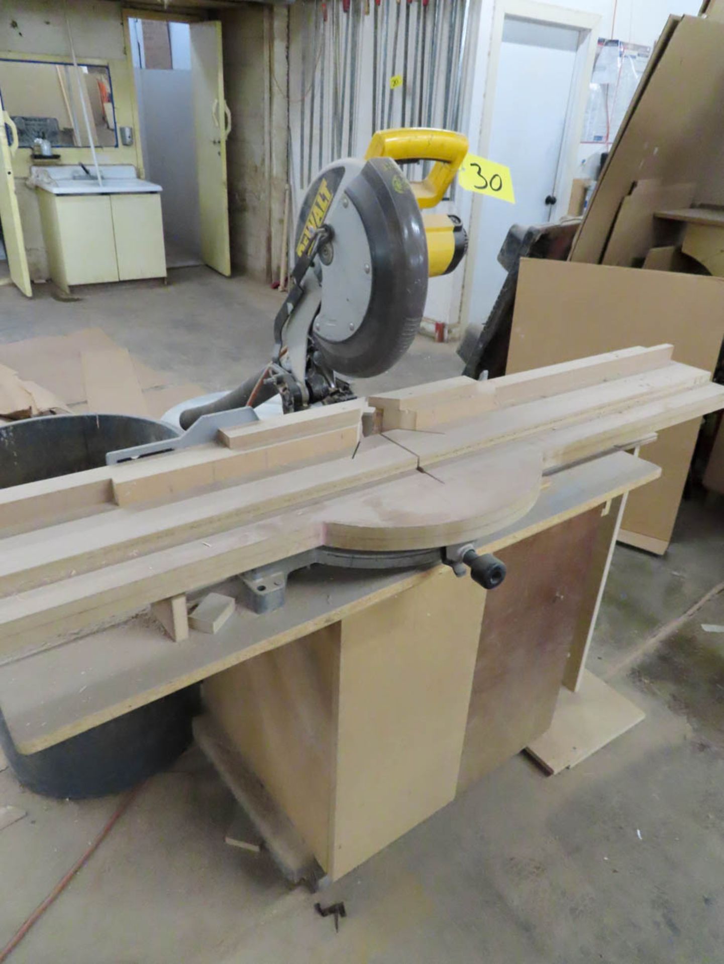 DEWALT 12" COMPOUND MITRE SAW MDL. DW705 WITH CART - Image 2 of 2