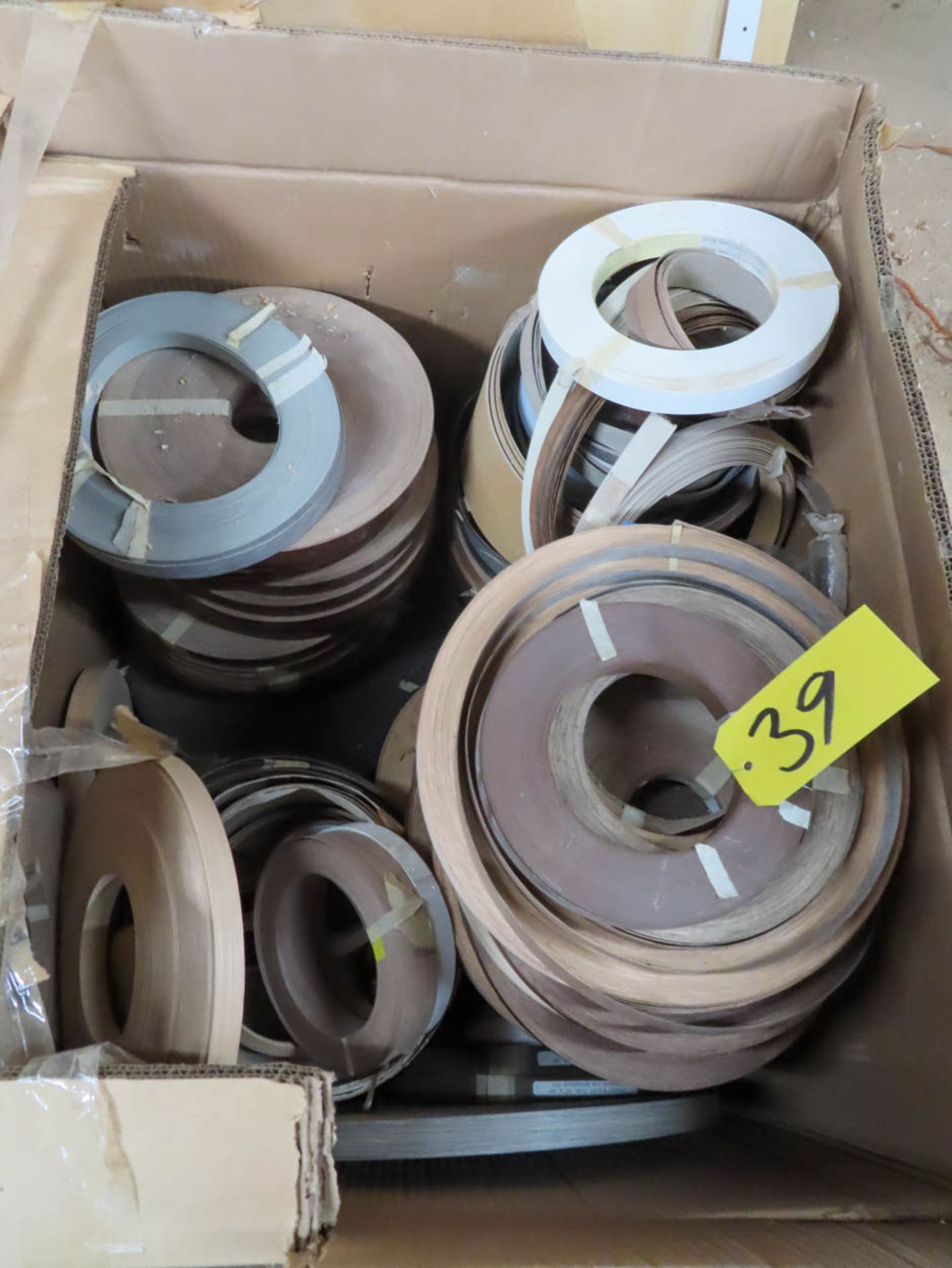 LOT OF ASSORTED EDGE BANDING MATERIAL