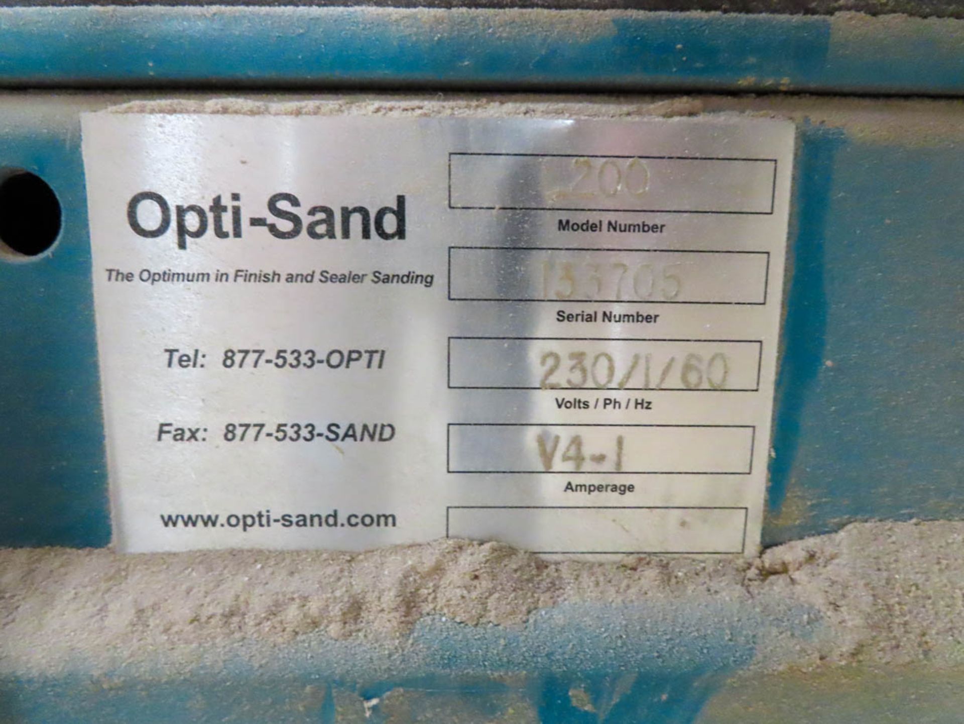 OPTI SAND MDL.L200 SANDER/SEALER, 1HP MOTOR, 12" WIDE CAP - Image 5 of 5