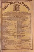 1877 (May ufn) Great Western Railway (and other railways in connection) TIME TABLES BOOKLET. 114pp