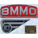 Selection (3) of Midland Red & Birmingham Corporation BUS BADGES comprising a 'BMMO' cast-alloy