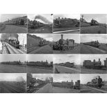 Quantity (100+) of 1940s/50s b&w STEAM RAILWAY NEGATIVES (120-size, 6cm x 4.5cm) taken by the