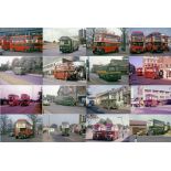 Large quantity (approx 200) of 35mm COLOUR SLIDES of London RT and RF buses/coaches taken in the