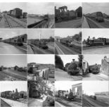 Quantity (50+) of 1940s/50s b&w STEAM RAILWAY NEGATIVES (120-size, 6cm x 6cm) taken by the railway