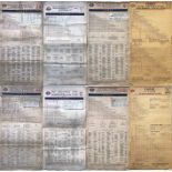 Selection (4) of London Transport Tramways FARECHARTS, all double-sided card issues and comprising