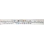 1971 London Underground Northern Line CAR DIAGRAM. Dated 4/71 and made of a formica-like material