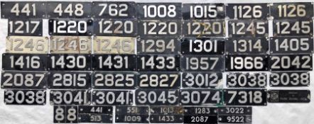 Large quantity (54) of Bristol Omnibus Company bus FLEETNUMBER PLATES etc. These would have been