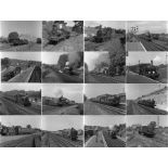 Quantity (100+) of 1940s/50s b&w STEAM RAILWAY NEGATIVES (120-size, 6cm x 4.5cm) taken by the