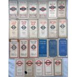 Quantity (23) of 1920s-1950 Underground Group Tramways and London Transport POCKET MAPS for Trams