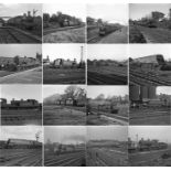 Quantity (100+) of 1940s/50s b&w STEAM RAILWAY NEGATIVES (120-size, 6cm x 6cm) taken by the