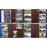 2 large albums of loose-mounted PHOTOGRAPHS/POSTCARDS compiled by the late Alan A Jackson, historian