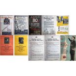 Quantity (10) of 1930s-50s London Transport safety & recruitment etc POSTERS. 7 double-crown