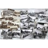 Large quantity (400+) of RAILWAY PHOTOGRAPHS comprising 250+ postcard-size and 90+ whole-plate/