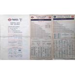 Trio of London Transport TRAM FARECHARTS, all single-sided, paper issues and comprising route 2