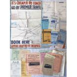 Quantity (45) of 1930s-60s TIMETABLE LEAFLETS & PAMPHLETS from East Anglian independent bus &