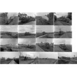 Quantity (100+) of 1940s/50s b&w STEAM RAILWAY NEGATIVES (120-size, 6cm x 4.5cm & 9cm x 6cm) taken