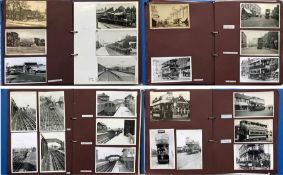 2 large albums of loose-mounted PHOTOGRAPHS/POSTCARDS compiled by the late Alan A Jackson, historian