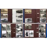 2 large albums of loose-mounted PHOTOGRAPHS/POSTCARDS compiled by the late Alan A Jackson, historian