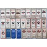 Quantity (27) of 1922-1950 Underground Group Tramways/London Transport POCKET MAPS for Tramways